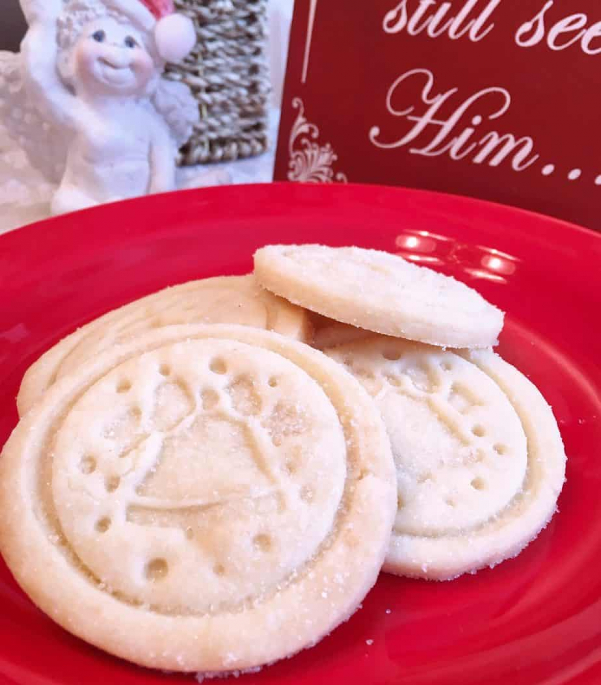 Easy Stamped Christmas Shortbread Cookies | Norine's Nest